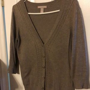 Banana Republic 3/4 Sleeve Cardigan- Light Brown
